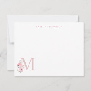 Tarjeta Pequeña Personalización de Monograma de nombre de letra fl