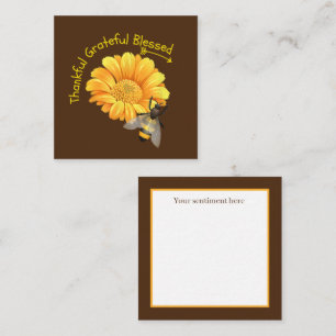 Tarjeta Pequeña Personalización del girasol bendito agradecido