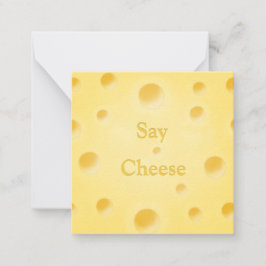 Tarjeta Pequeña Personalizado amarillo pálido adorable con trozo d