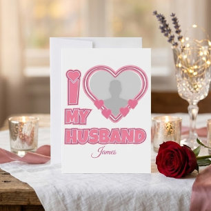 Tarjeta Pequeña Personalizado Amo a mi esposo – Agregar foto y nom