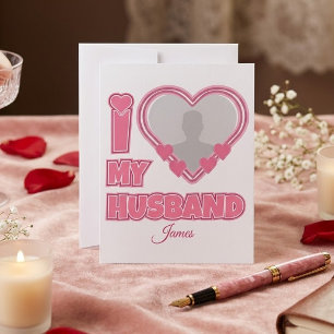 Tarjeta Pequeña Personalizado Amo a mi esposo – Agregar foto y nom