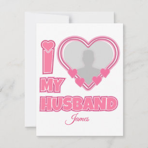 Tarjeta Pequeña Personalizado Amo a Mi Marido - Añadir foto y nomb