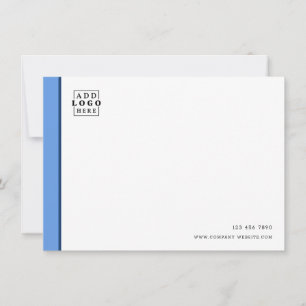 Tarjeta Pequeña Personalizado Business Logo Company Contact Blue L