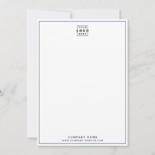 Tarjeta Pequeña Personalizado Business Logo Professional Blue Bord