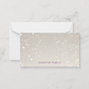 Tarjeta Pequeña Personalizado caligrafía guión glamour monograma