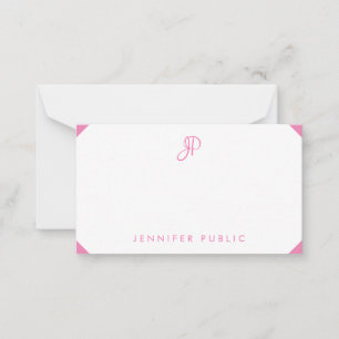 Tarjeta Pequeña Personalizado caligrafía Monograma elegante planti