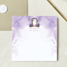 Tarjeta Pequeña Personalizado de bodas de jardín de lavanda