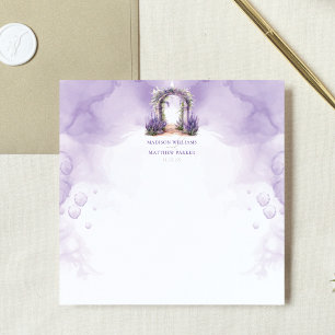 Tarjeta Pequeña Personalizado de bodas de jardín de lavanda