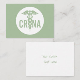 Tarjeta Pequeña PERSONALIZADO de enfermeras anestesistas certifica