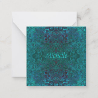 Tarjeta Pequeña Personalizado de Esmeralda Gemstone
