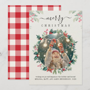 Tarjeta Pequeña Personalizado de fotos de feriados navidades