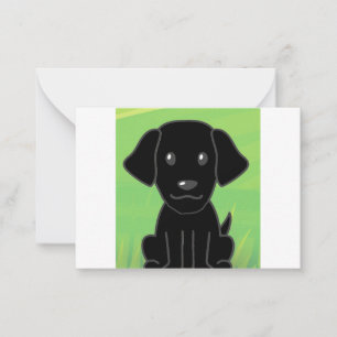 Tarjeta Pequeña personalizado de laboratorio negro nuevo segundo