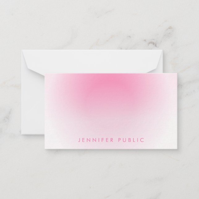 Tarjeta Pequeña Personalizado de monograma con guión manual person (Anverso)