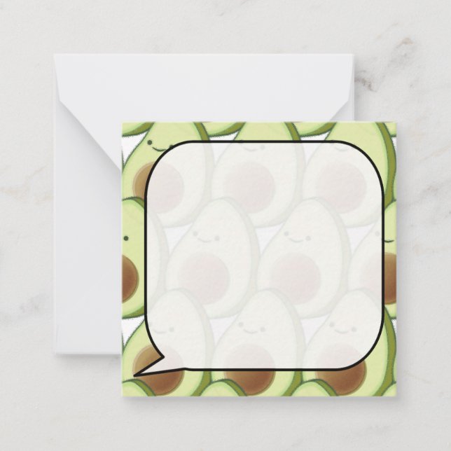 Tarjeta Pequeña Personalizado de patrón de aguacate Personalizado  (Anverso)