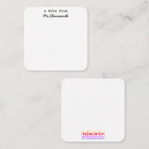 Tarjeta Pequeña Personalizado de profesores de ciencias regalo de