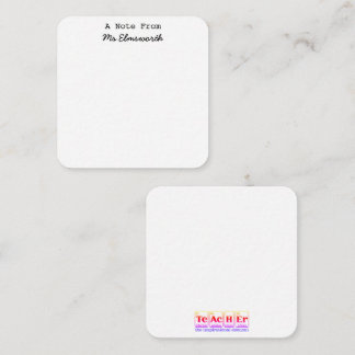 Tarjeta Pequeña Personalizado de profesores de ciencias regalo de
