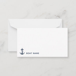 Tarjeta Pequeña Personalizado del capitán del equipo Nautical Swag