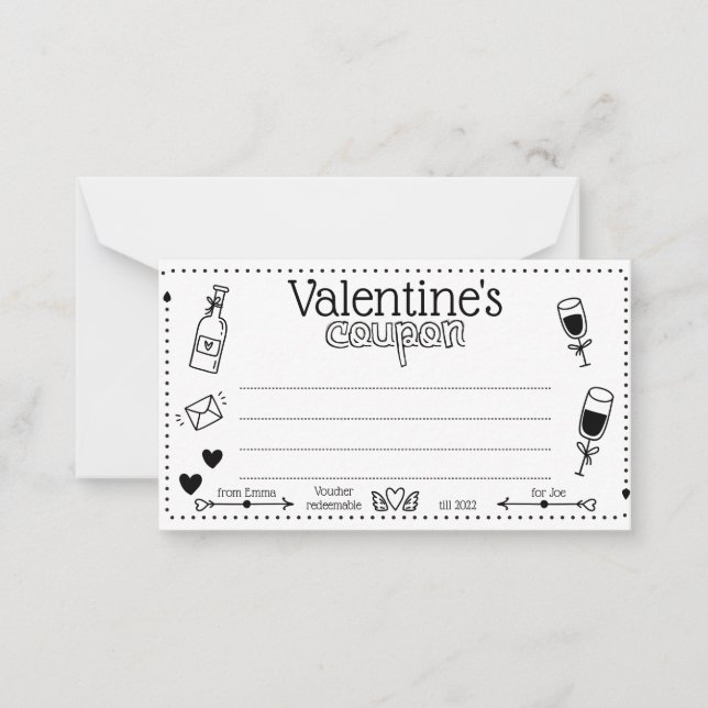 Tarjeta Pequeña Personalizado divertido San Valentín / Parejas de  (Anverso)