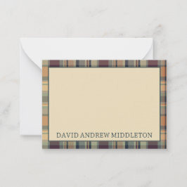 Tarjeta Pequeña Personalizado el color marrón y crema rústico