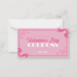 Tarjeta Pequeña Personalizado El día de San Valentín Coupons román