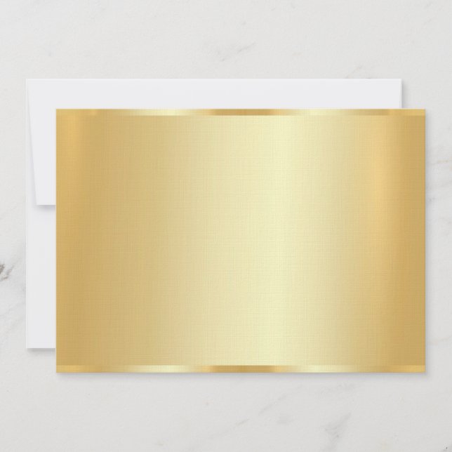 Tarjeta Pequeña Personalizado Elegant Faux Gold Blank Template Lux (Anverso)