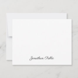 Tarjeta Pequeña Personalizado Elegante Guión manuscrito Texto senc