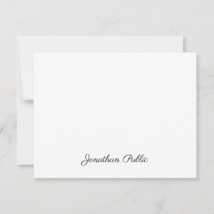 Tarjeta Pequeña Personalizado Elegante Guión manuscrito Texto senc