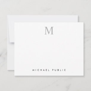 Tarjeta Pequeña Personalizado Elegante Moderno Monograma Inicial S