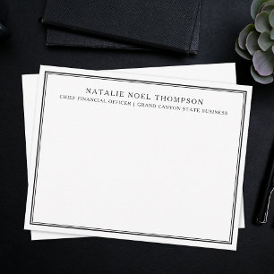 Tarjeta Pequeña Personalizado Estacionario de Monograma Personaliz