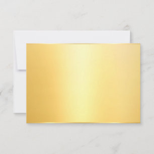 Tarjeta Pequeña Personalizado Faux Gold Modern Elegant Blank Templ
