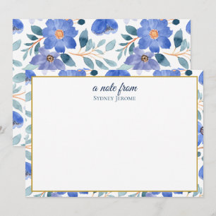 Tarjeta Pequeña Personalizado Flor Silvestre Vintage