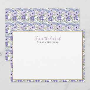 Tarjeta Pequeña Personalizado Flor Silvestre Vintage