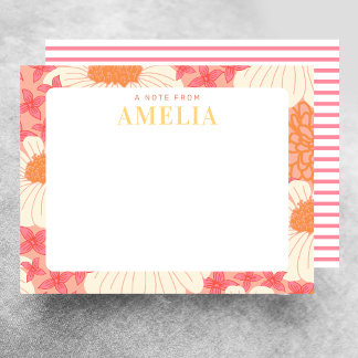 Tarjeta Pequeña Personalizado Floral