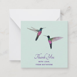 Tarjeta Pequeña Personalizado Gracias Hummingbird