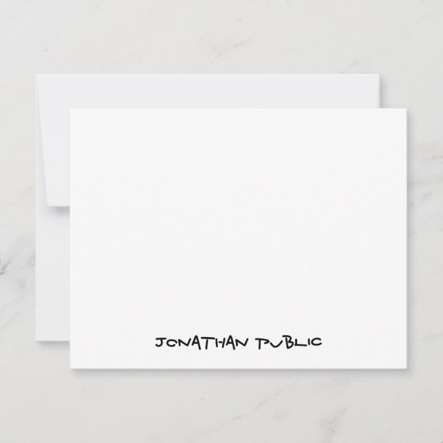 Tarjeta Pequeña Personalizado guión manual texto sencillo plano pe (Anverso)
