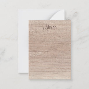 Tarjeta Pequeña Personalizado Guión manuscrito Aspecto de madera n