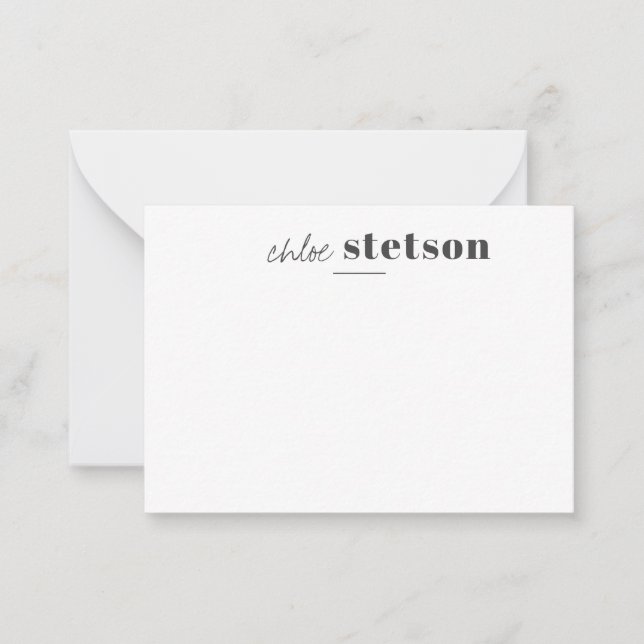 Tarjeta Pequeña Personalizado moderno (Anverso)
