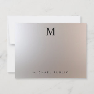 Tarjeta Pequeña Personalizado Moderno Elegante Monograma Inicial P