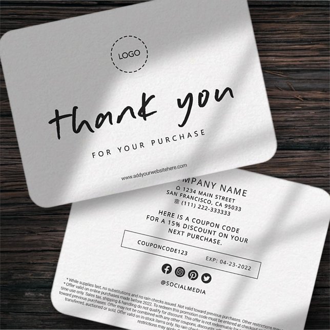 Tarjeta Pequeña Personalizado moderno sencillo logotipo comercial  (Subido por el creador)