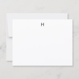 Tarjeta Pequeña Personalizado Monograma Minimalista Moderno Simple
