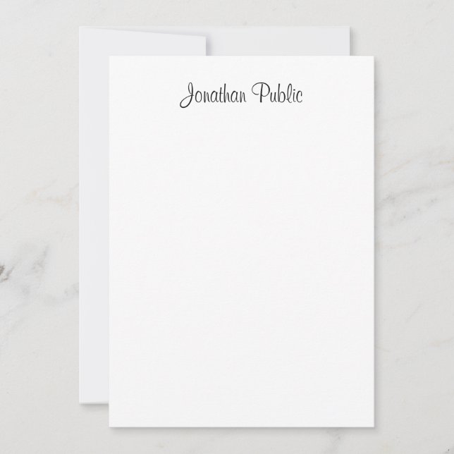 Tarjeta Pequeña Personalizado Nombre de script manuscrito Plantill (Anverso)