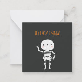 Tarjeta Pequeña Personalizado personalizada Fun Halloween Skeleton