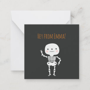 Tarjeta Pequeña Personalizado personalizada Fun Halloween Skeleton