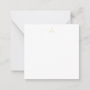 Tarjeta Pequeña Personalizado profesional de monograma dorado