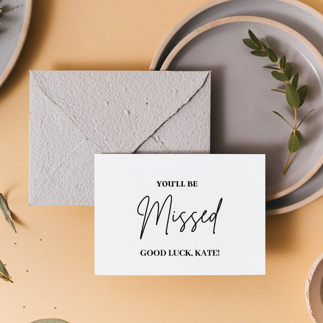 Tarjeta Pequeña Personalizado, te perderás | Nuevo trabajo Buena s (Subido por el creador)