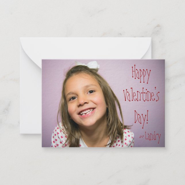 Tarjeta Pequeña Personalizado Valentine para niños con búsqueda de (Anverso)
