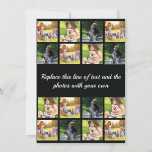 Tarjeta Pequeña Personalizar el collage de fotografías y la tarjet
