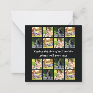 Tarjeta Pequeña Personalizar el collage de fotografías y la tarjet