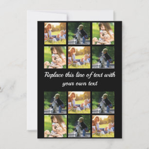 Tarjeta Pequeña Personalizar el collage de fotos y el Funda de tex