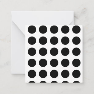 Tarjeta Pequeña PERSONALIZAR ESTO - Patrón de puntos de polka B&W